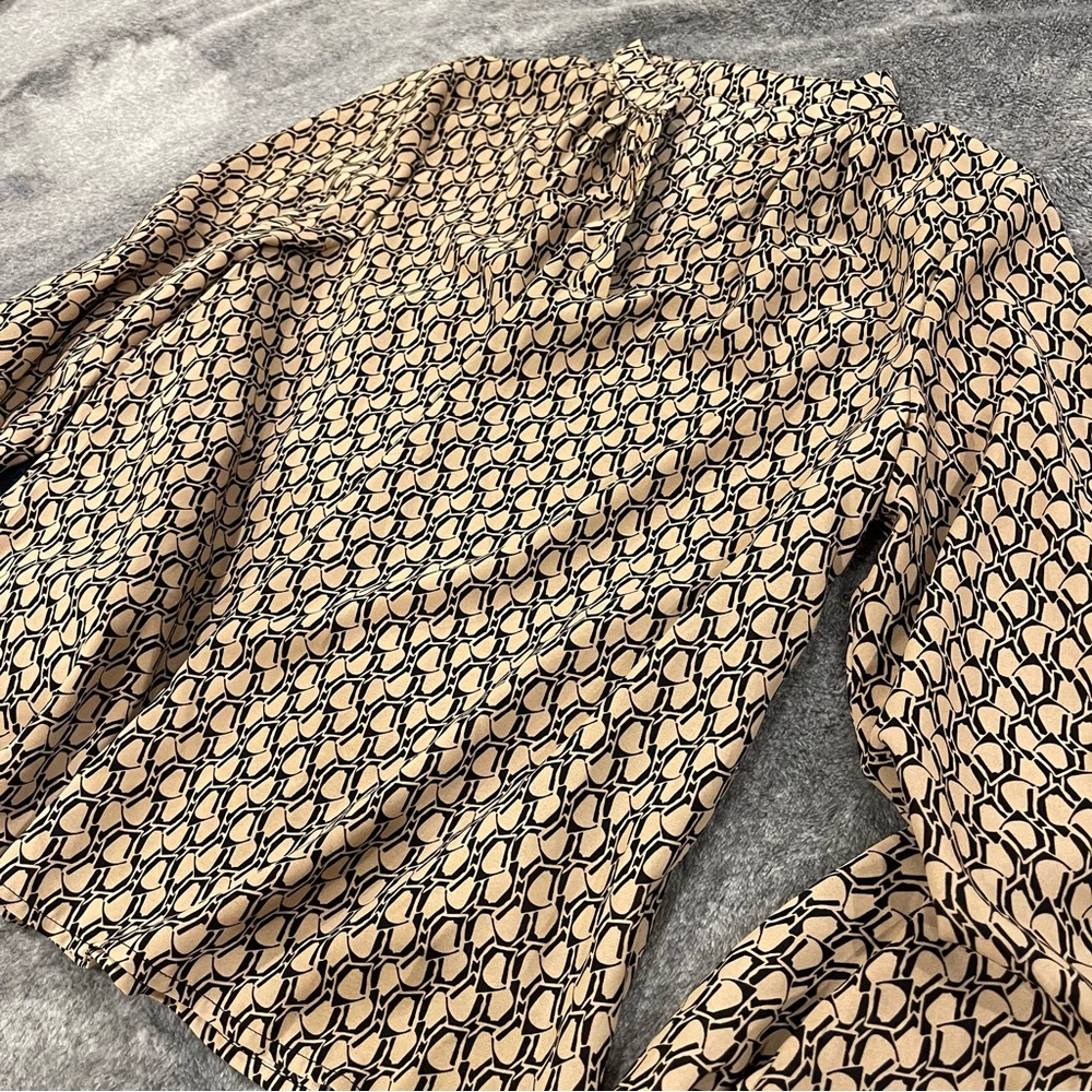 Chic Geometric Pattern Blouse